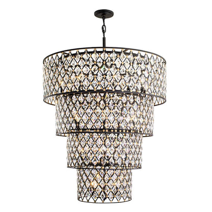 Windsor 21 Light 40" Wide Crystal Waterfall Chandelier