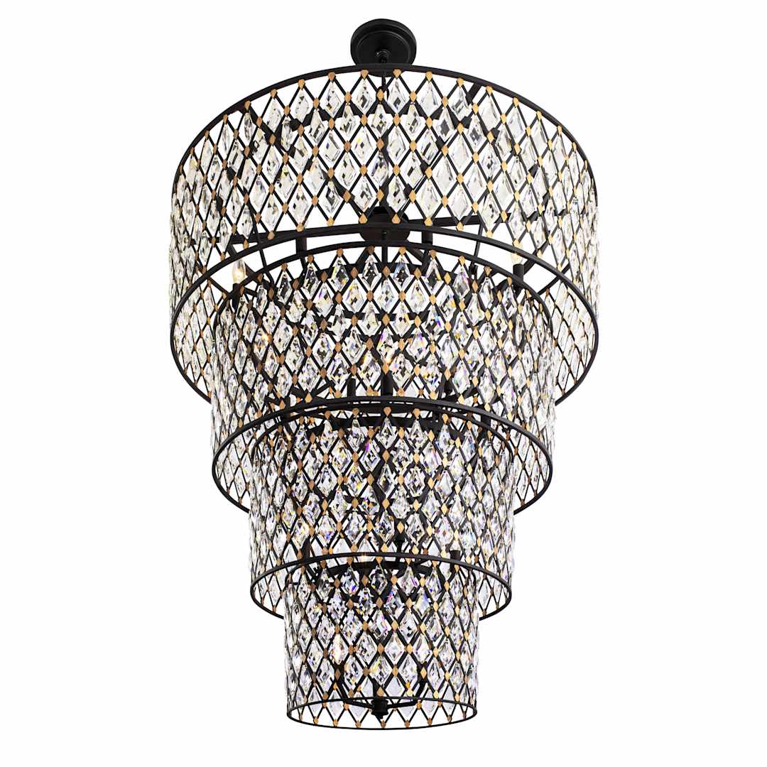 Windsor 21 Light 40" Wide Crystal Waterfall Chandelier