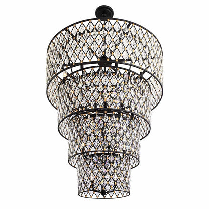 Windsor 21 Light 40" Wide Crystal Waterfall Chandelier