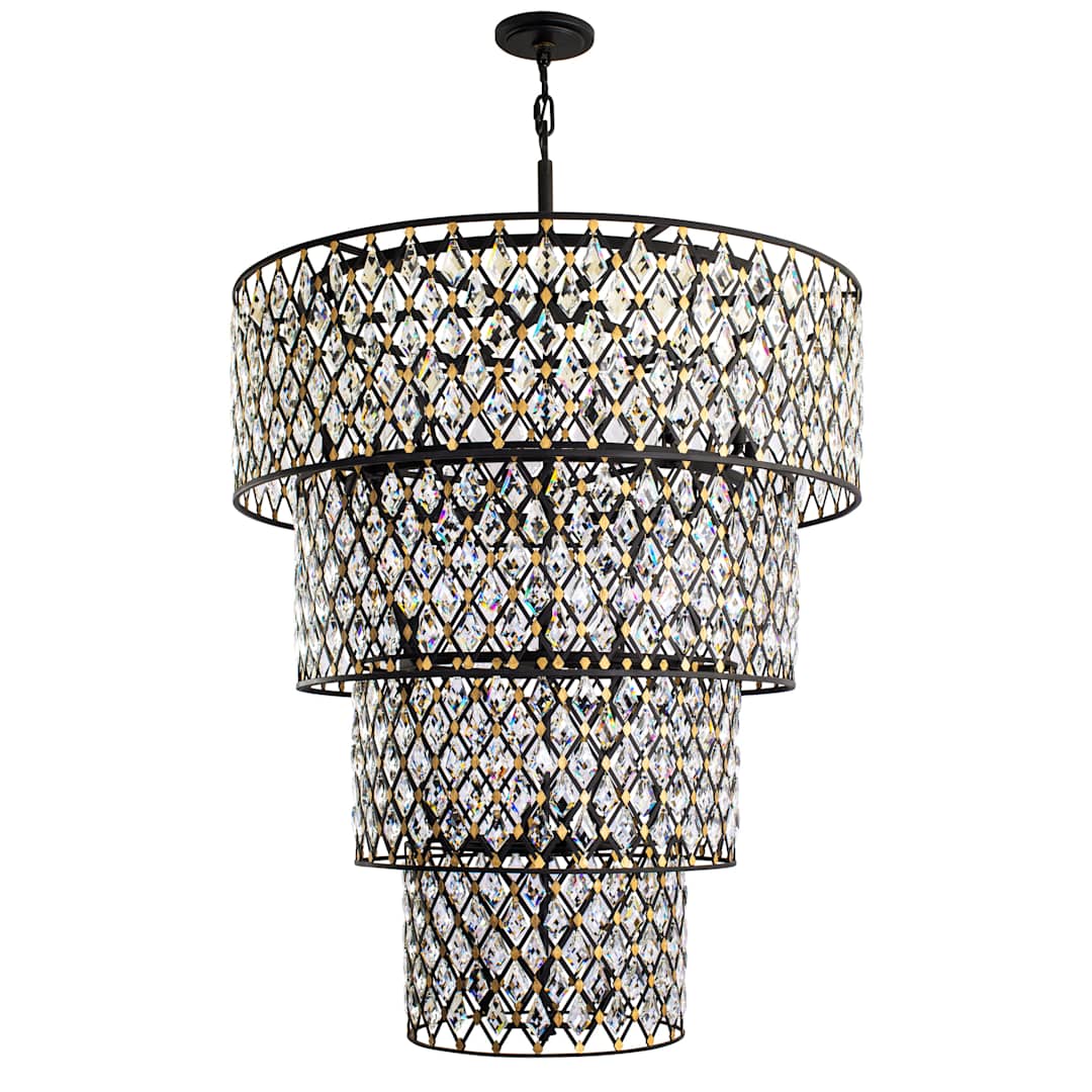 Windsor 21 Light 40" Wide Crystal Waterfall Chandelier