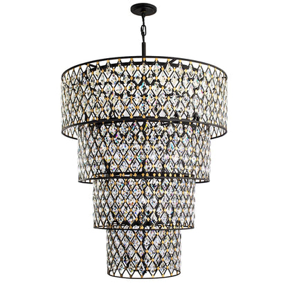 Windsor 21 Light 40" Wide Crystal Waterfall Chandelier