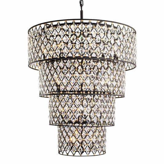 Windsor 21 Light 40" Wide Crystal Waterfall Chandelier