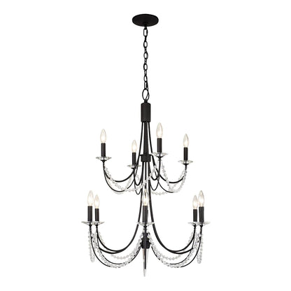 Brentwood 10 Light 26" Wide Taper Candle Style Chandelier