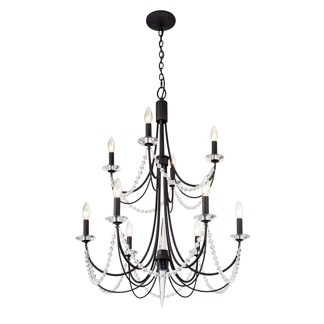 Brentwood 10 Light 26" Wide Taper Candle Style Chandelier