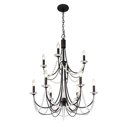 Brentwood 10 Light 26" Wide Taper Candle Style Chandelier