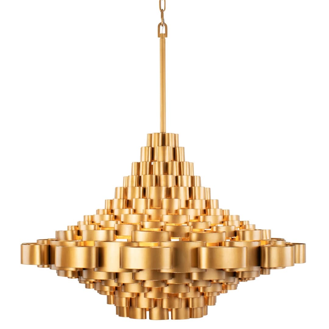 Totally Tubular 10 Light 36" Wide Waterfall Chandelier