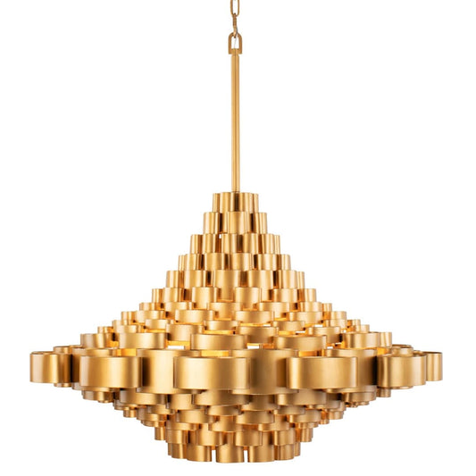 Totally Tubular 10 Light 36" Wide Waterfall Chandelier