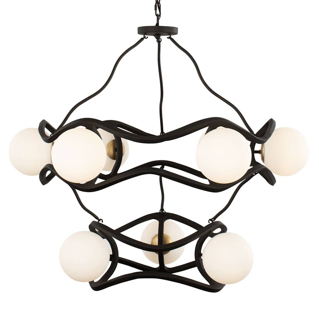 Black Betty 9 Light 36" Wide Abstract Chandelier