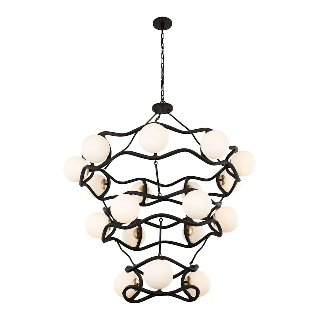 Black Betty 18 Light 43" Wide Abstract Chandelier