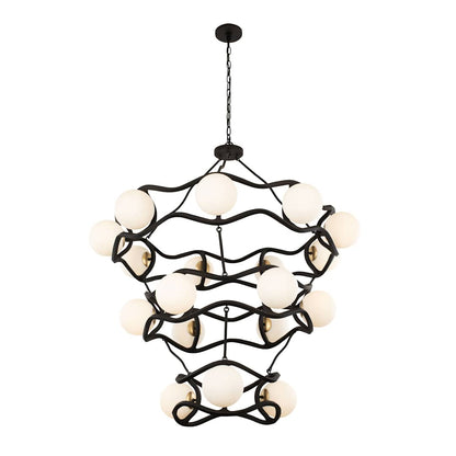 Black Betty 18 Light 43" Wide Abstract Chandelier