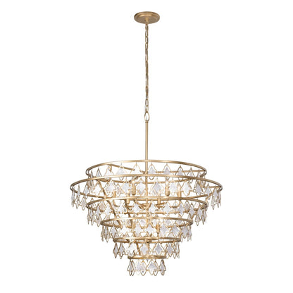 Fleur 10 Light 36" Wide Ring Chandelier