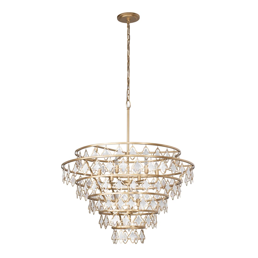 Fleur 10 Light 36" Wide Ring Chandelier