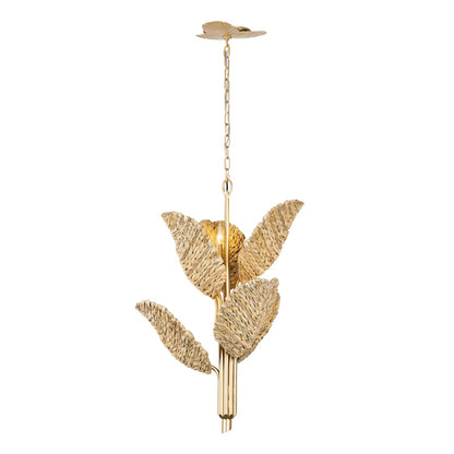 Banana Leaf 6 Light 23" Wide Abstract Candle Style Chandelier