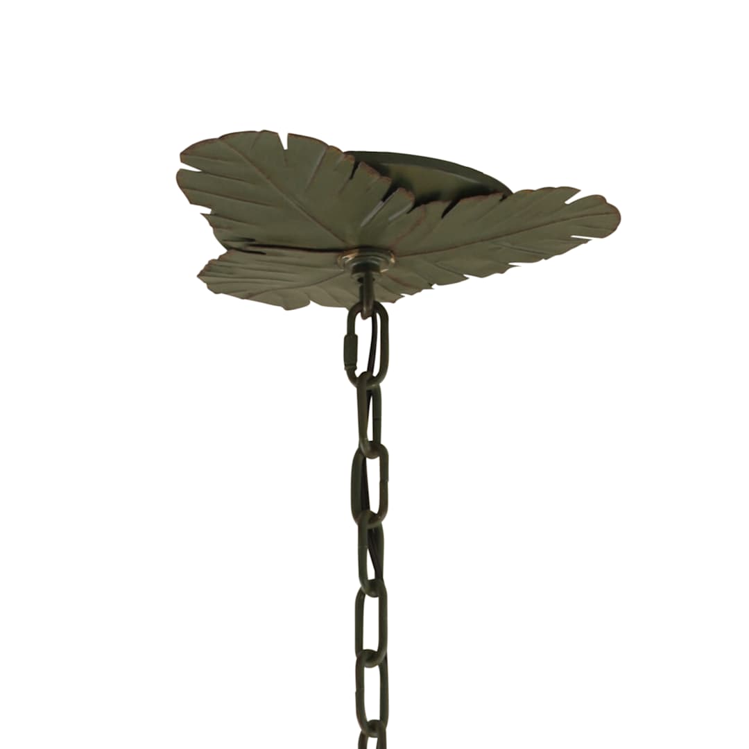 Banana Leaf 6 Light 23" Wide Abstract Candle Style Chandelier