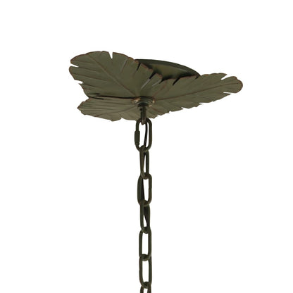 Banana Leaf 6 Light 23" Wide Abstract Candle Style Chandelier