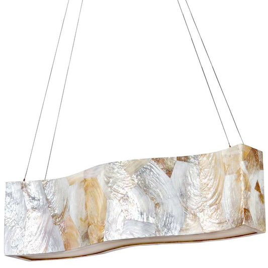 Big 4 Light 36" Reclaimed Shell Linear Chandelier