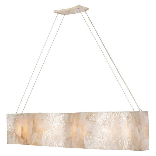 Big 8 Light 60" Reclaimed Shells Linear Chandelier