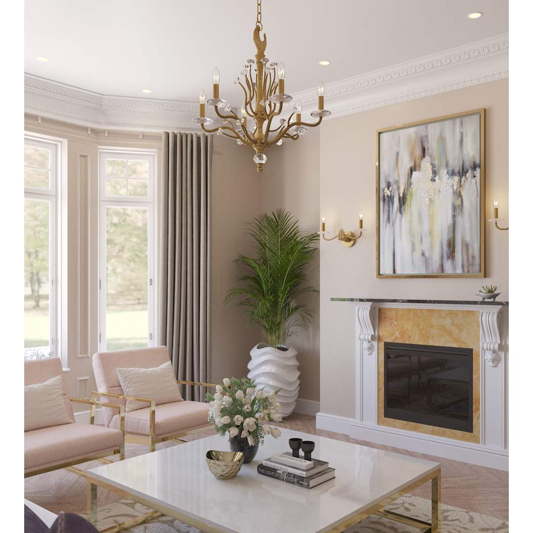 Venus 6 Light 26" Wide Crystal Candle Style Chandelier