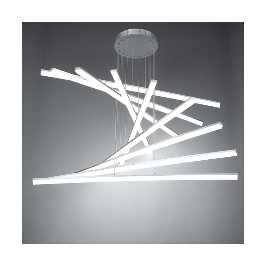 Stack 9 Light 48" Wide Integrated LED Chandelier with Acrylic Shades