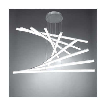 Stack 9 Light 48" Wide Integrated LED Chandelier with Acrylic Shades