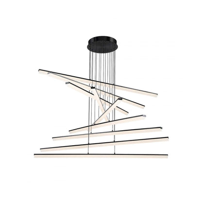 Stack 9 Light 48" Wide Integrated LED Chandelier with Acrylic Shades