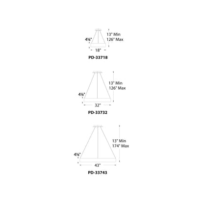 Corso 53" Wide LED Ring Chandelier