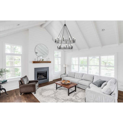 Dennison 20 Light 48" Wide Taper Candle Ring Chandelier