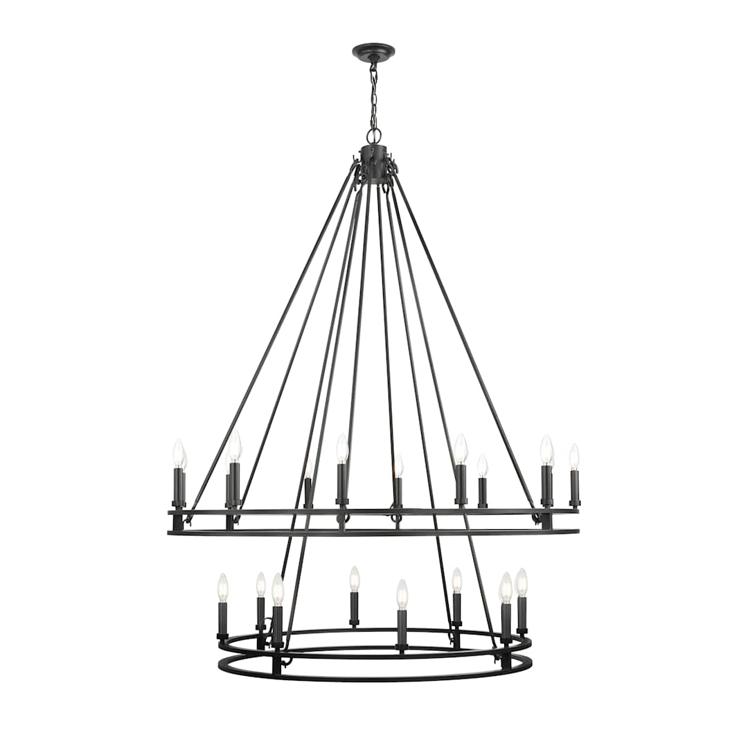 Dennison 20 Light 48" Wide Taper Candle Ring Chandelier