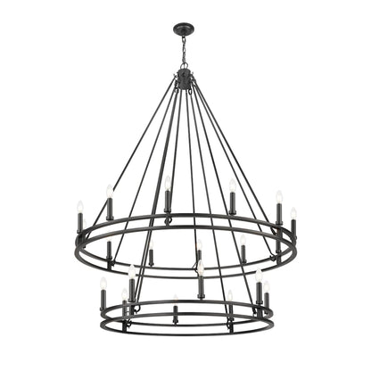 Dennison 20 Light 48" Wide Taper Candle Ring Chandelier