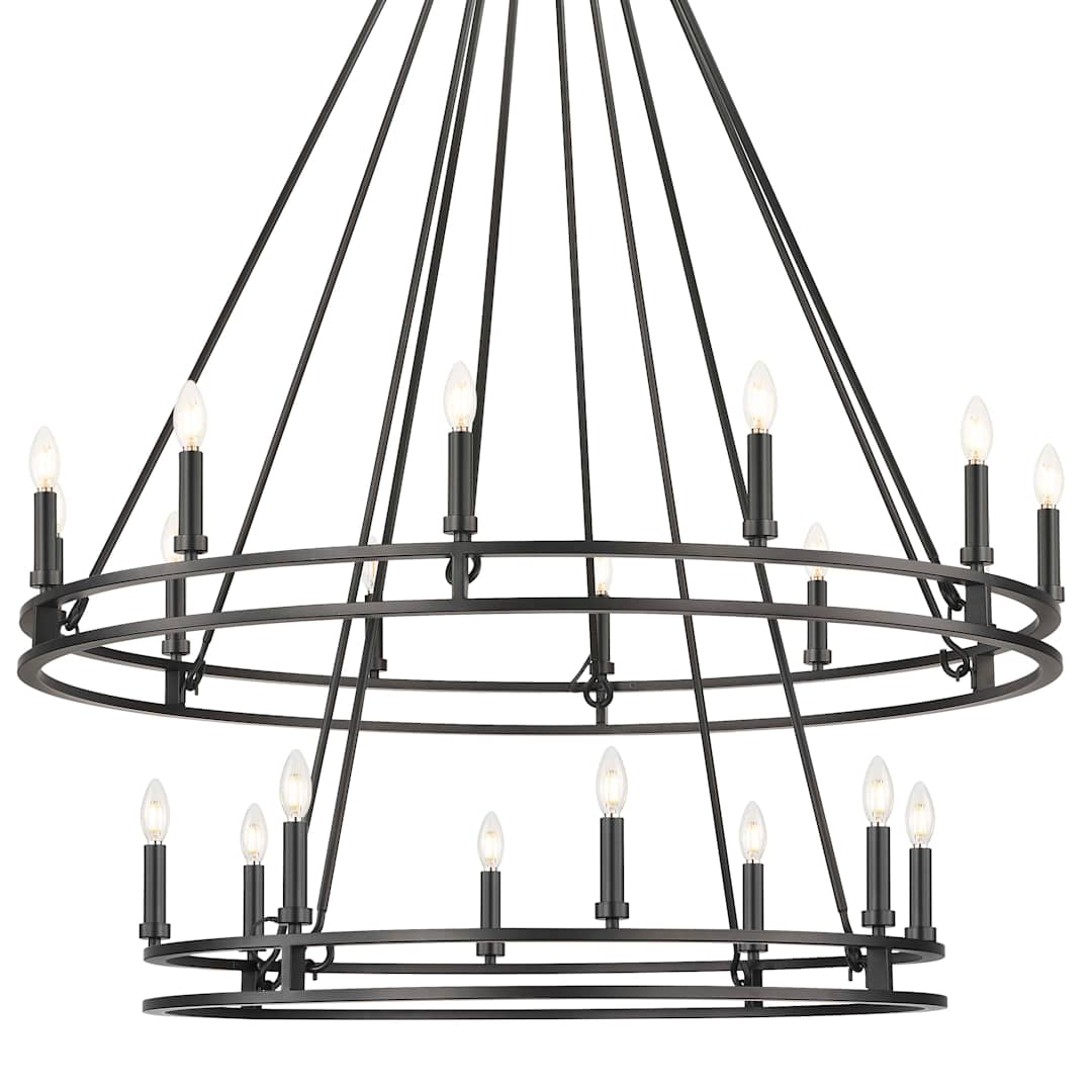 Dennison 20 Light 48" Wide Taper Candle Ring Chandelier