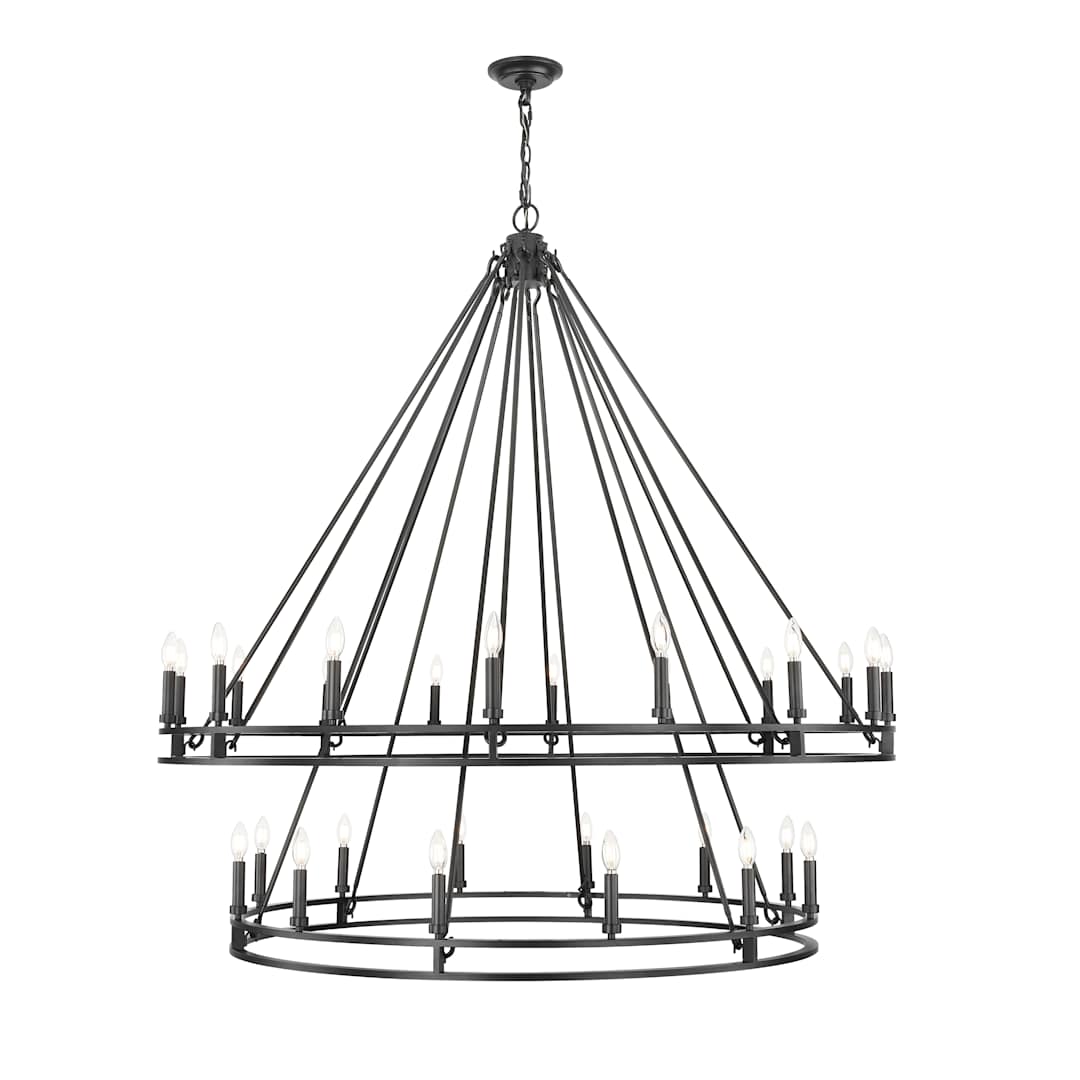 Dennison 28 Light 60" Wide Taper Candle Ring Chandelier