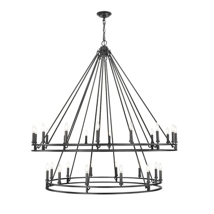Dennison 28 Light 60" Wide Taper Candle Ring Chandelier