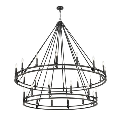 Dennison 28 Light 60" Wide Taper Candle Ring Chandelier