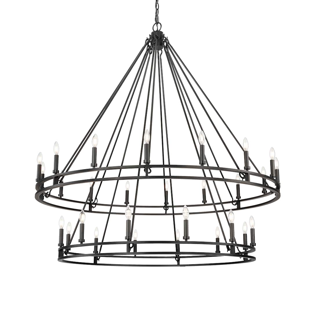 Dennison 28 Light 60" Wide Taper Candle Ring Chandelier
