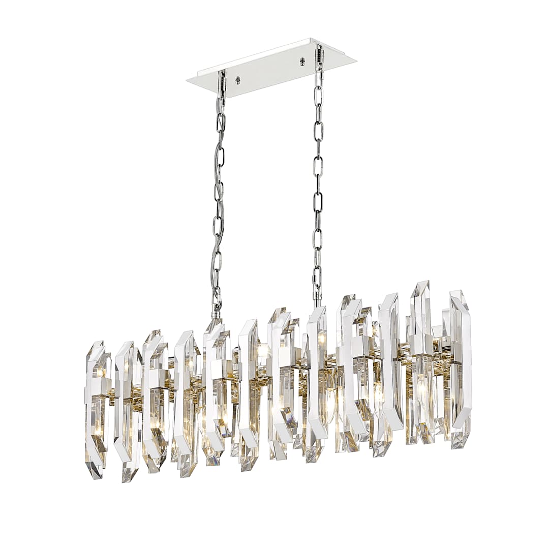 Bova 11 Light 12" Wide Crystal Linear Chandelier