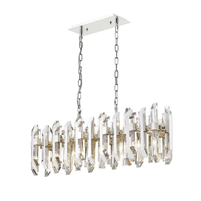 Bova 11 Light 12" Wide Crystal Linear Chandelier