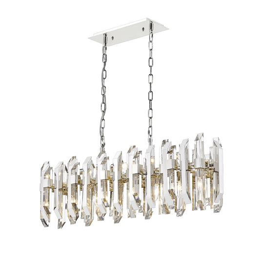 Bova 11 Light 12" Wide Crystal Linear Chandelier