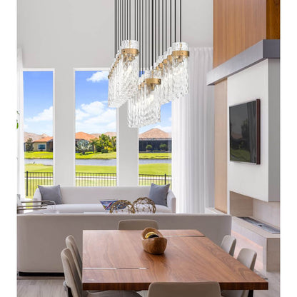 Fontaine 23 Light 21" Wide Linear Chandelier