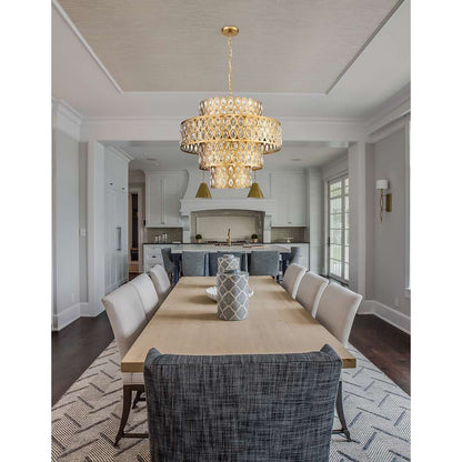 Dealey 13 Light 26" Wide Crystal Waterfall Chandelier