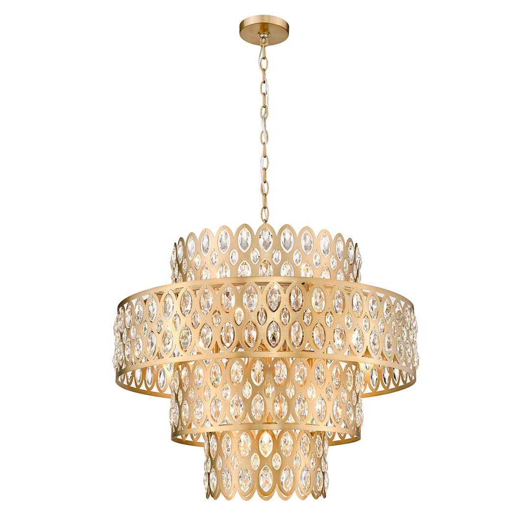 Dealey 13 Light 26" Wide Crystal Waterfall Chandelier