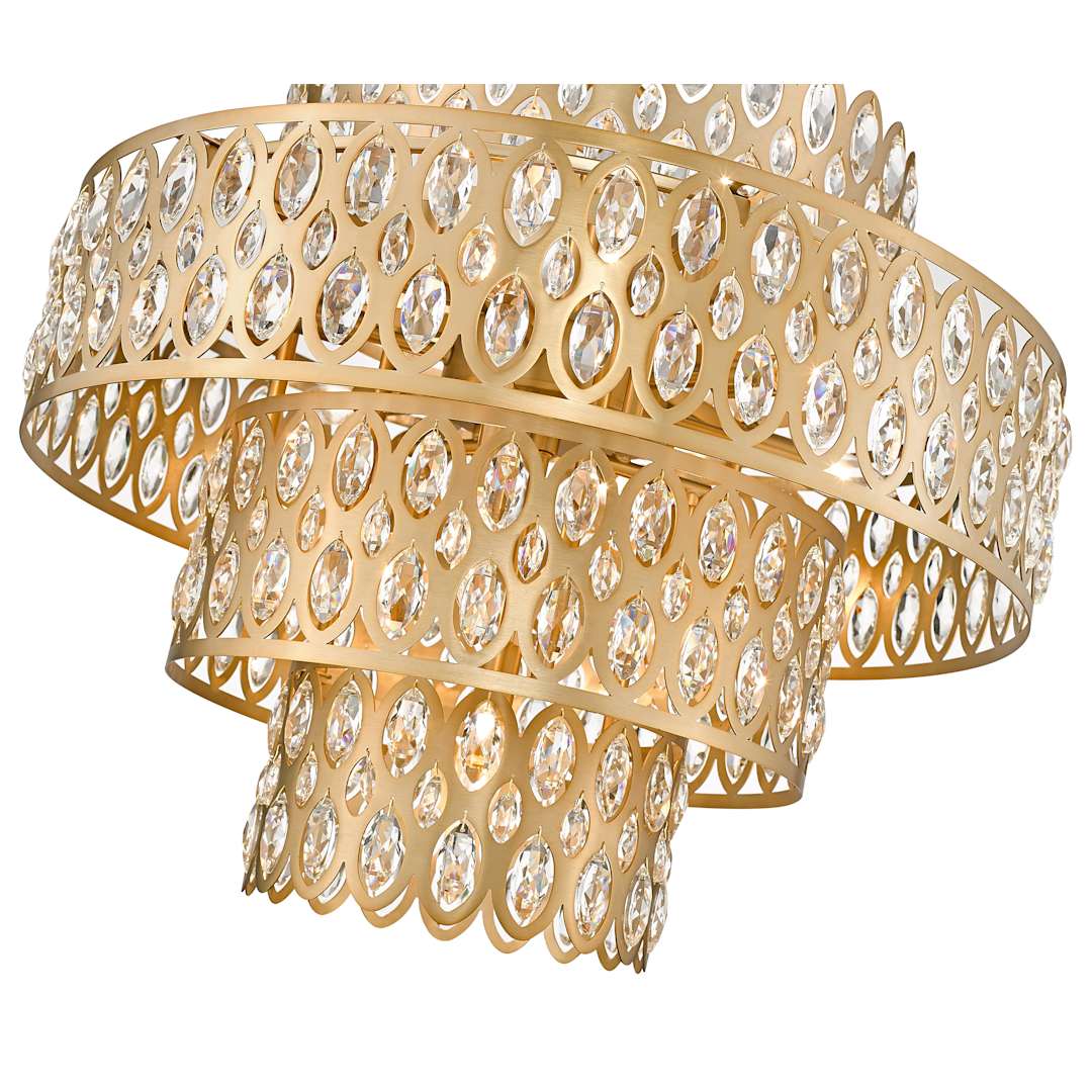 Dealey 13 Light 26" Wide Crystal Waterfall Chandelier