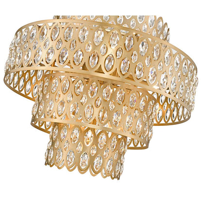 Dealey 13 Light 26" Wide Crystal Waterfall Chandelier