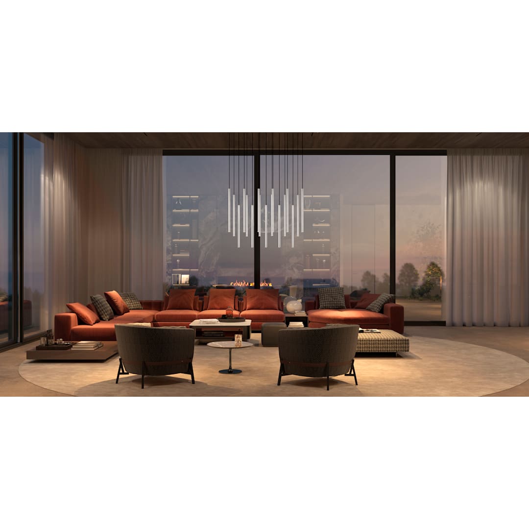 Forest 18" Wide Linear Chandelier